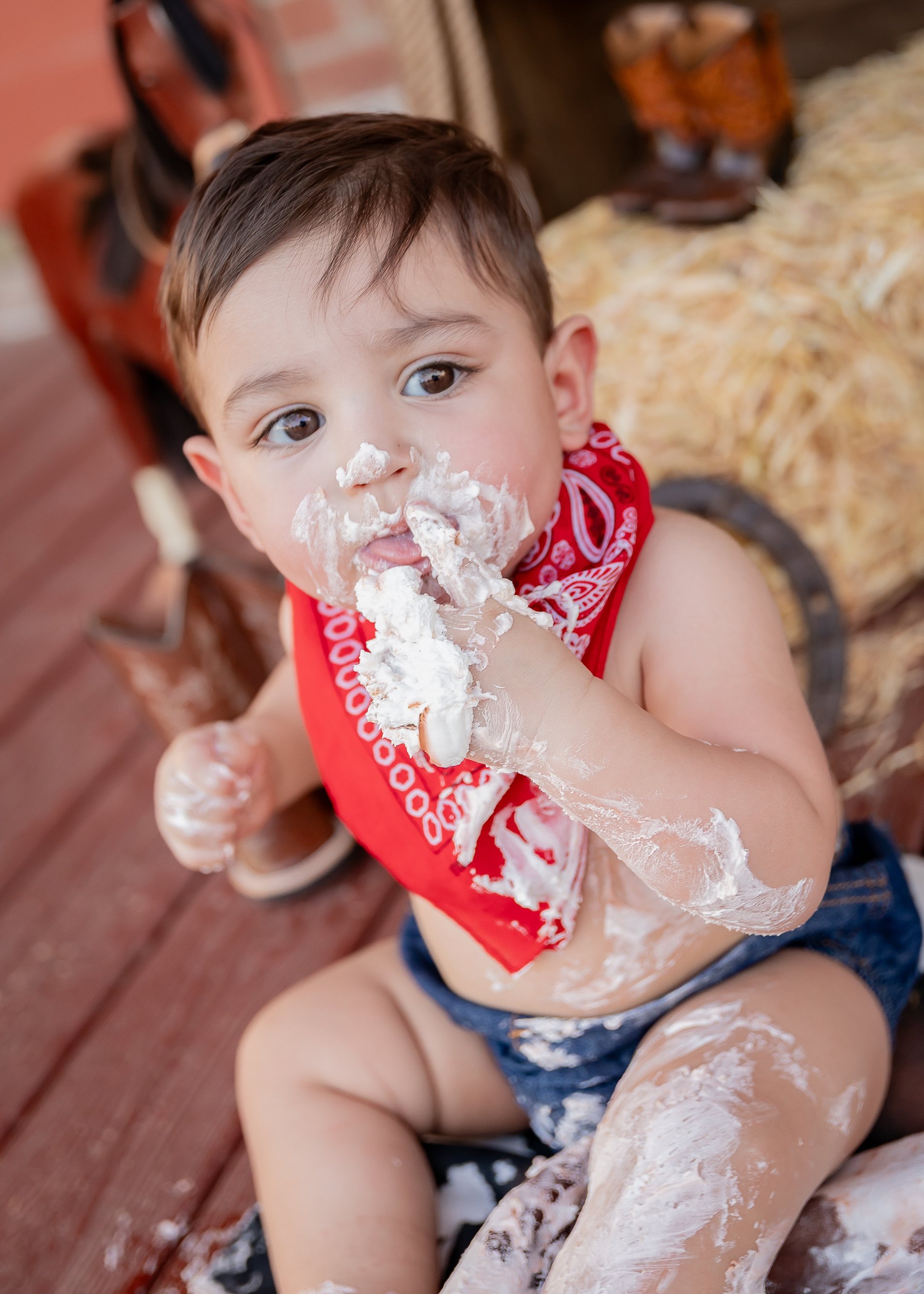 Gael Cake Smash Birthday portrait by Pak Studios