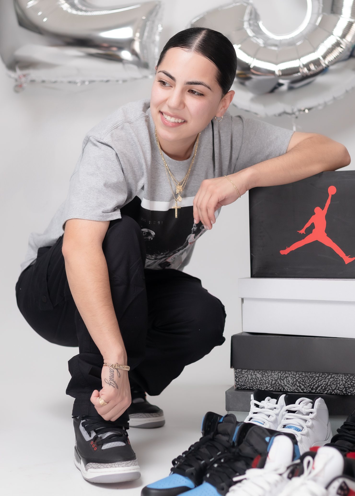 Sneakers Birthday portrait by Pak Studios