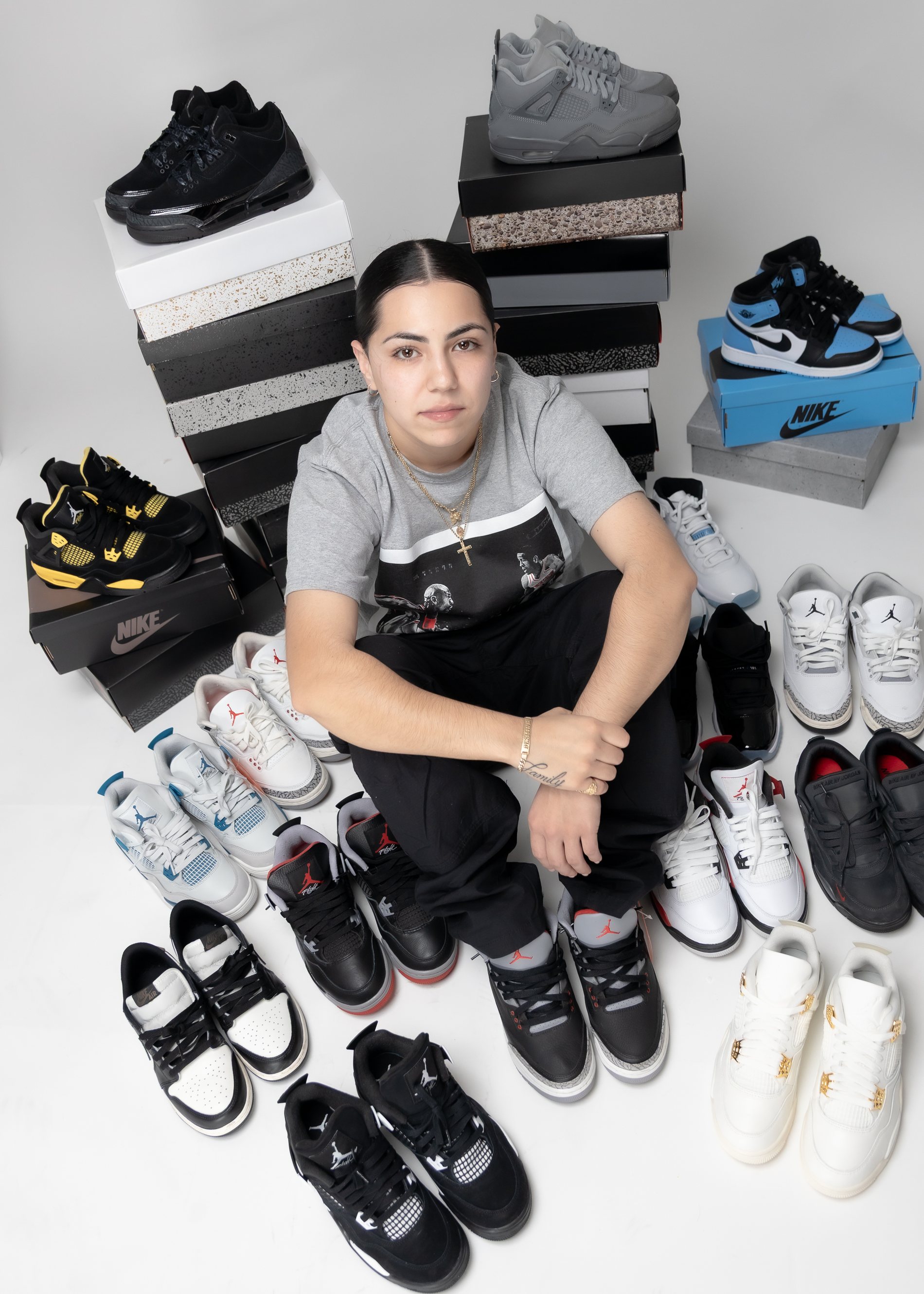 Sneakers birthday portrait by Pak Studios in Arizona birthday portrait session