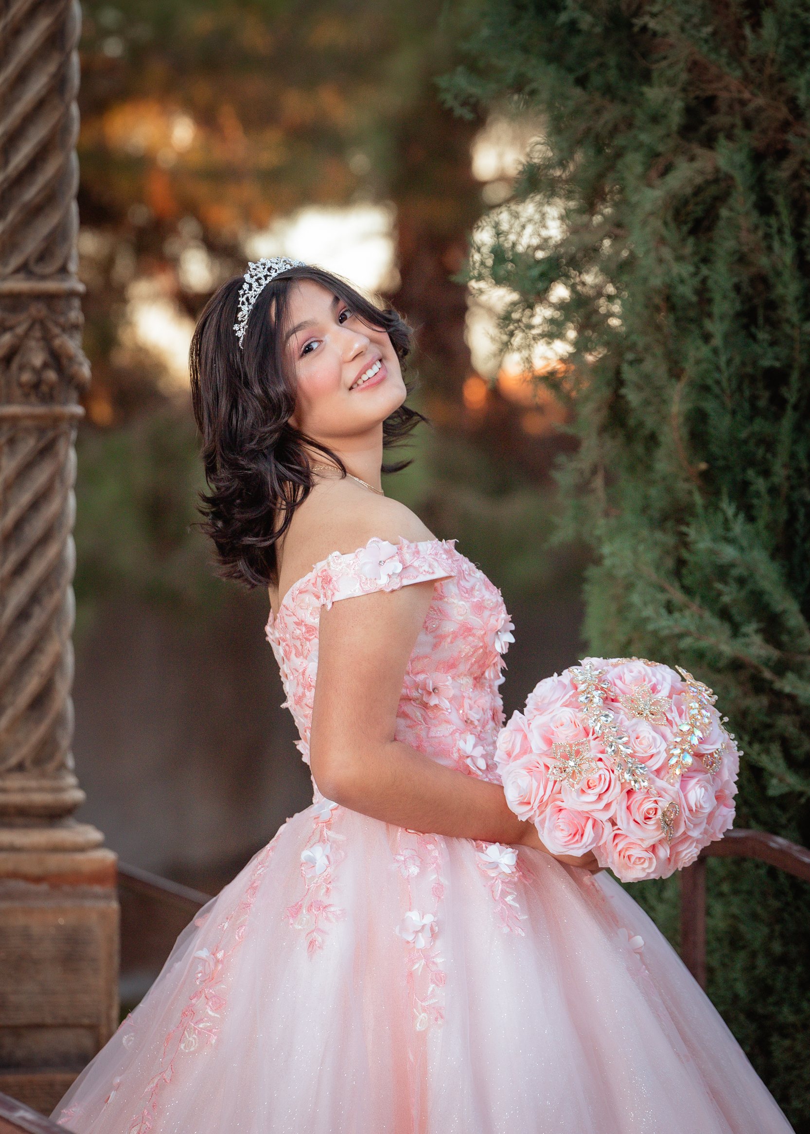 Ashlyn Quinceanera portrait by Pak Studios