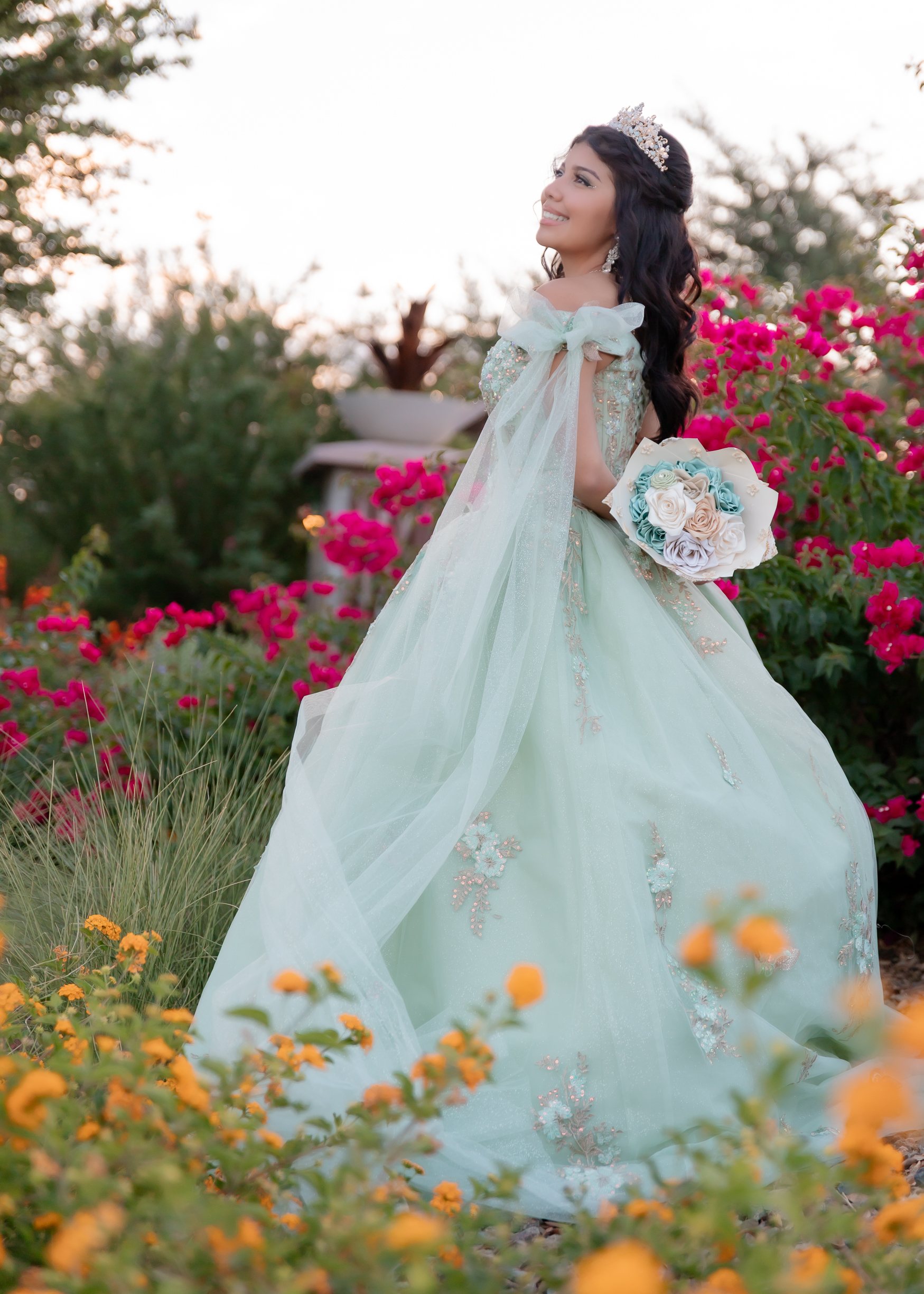 Cindy Quinceanera portrait by Pak Studios