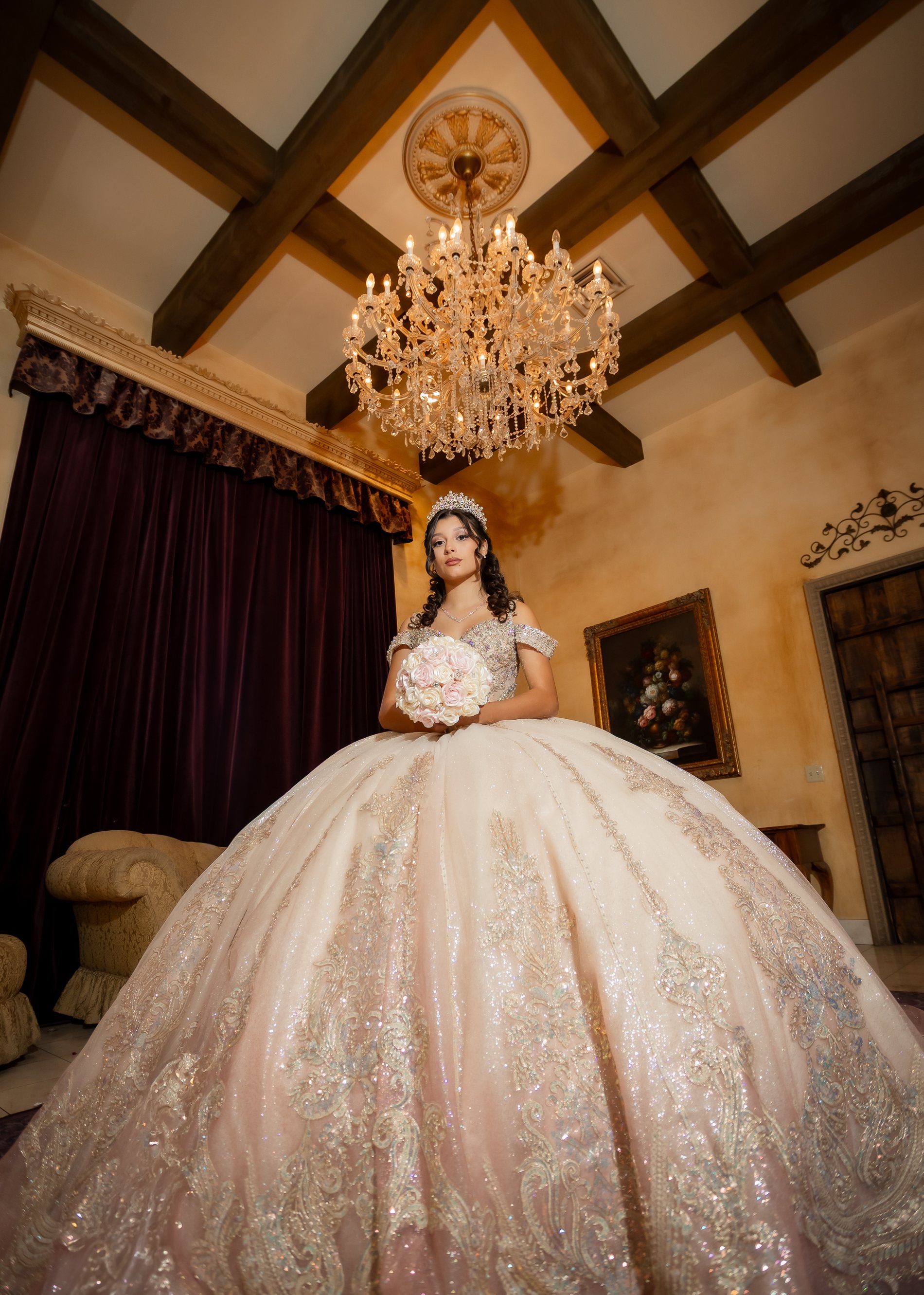 Joscelyn Quinceanera portrait by Pak Studios