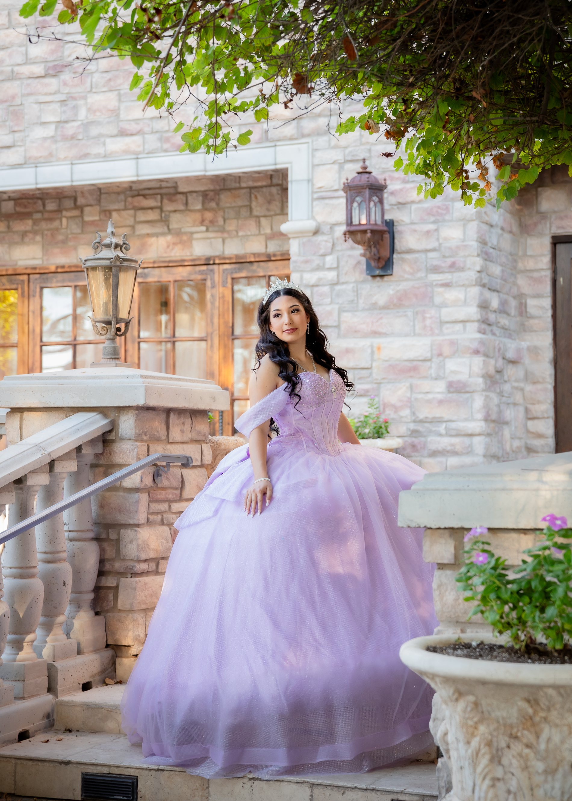 Llesena Quinceanera portrait by Pak Studios