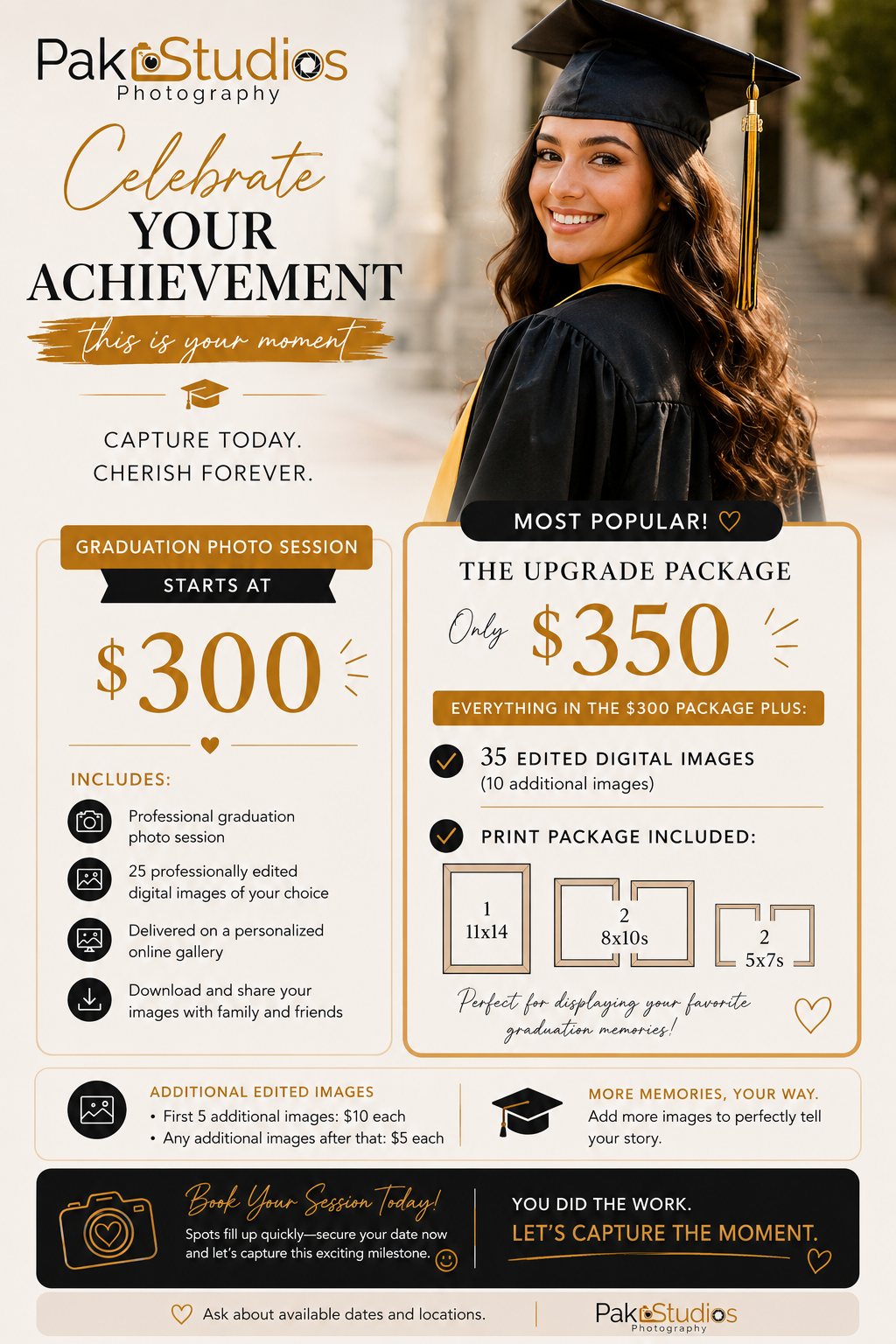 Graduation Packages flyer reference