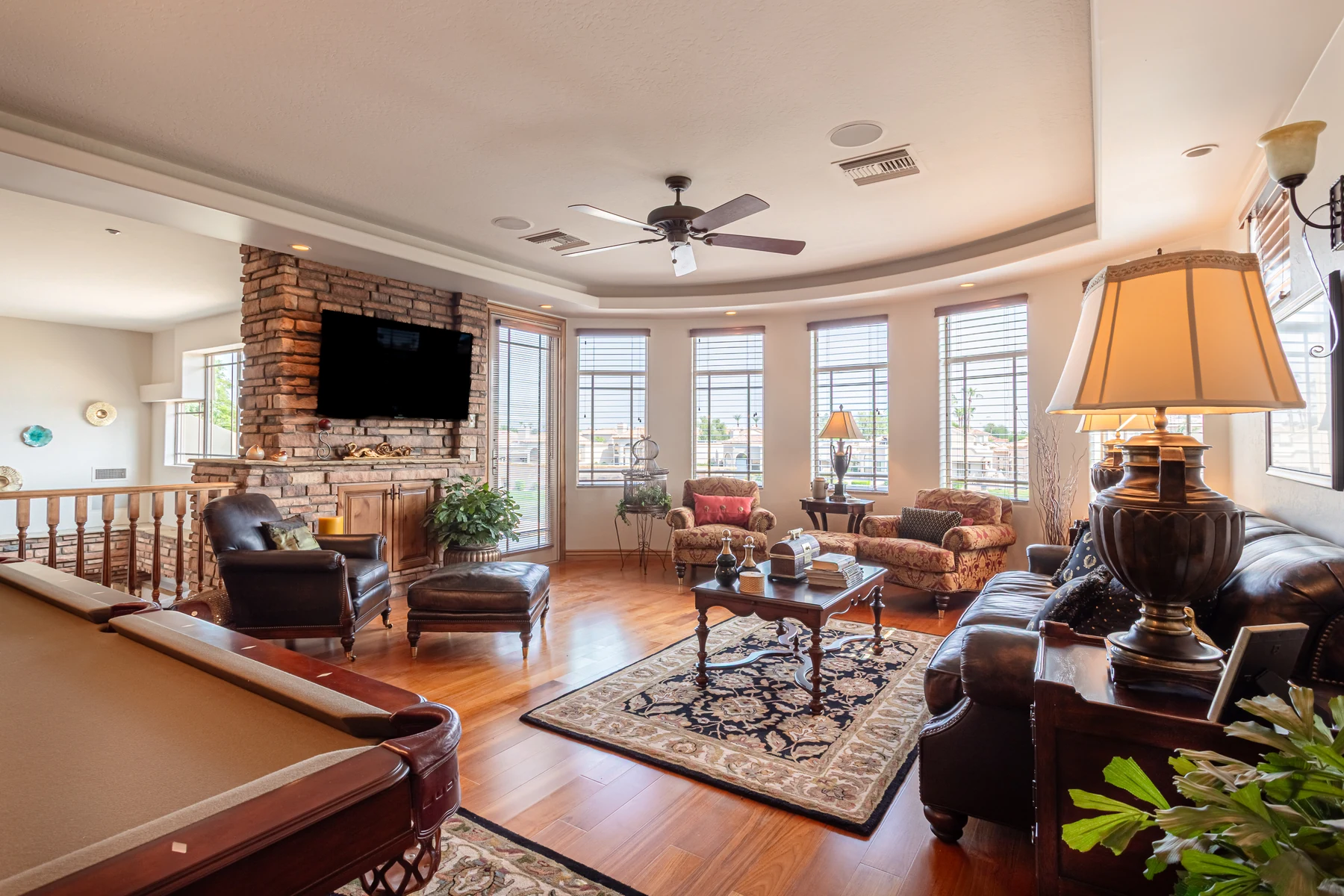Spacious residential living room photographed by Pak Studios