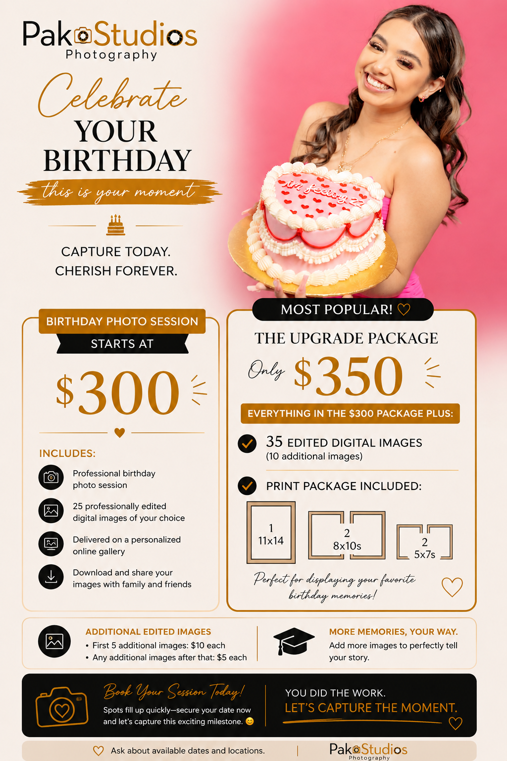 Birthday Packages flyer reference